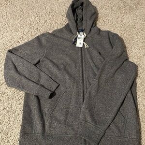 Ralph Lauren Charcoal Zip-Up Sweater